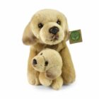 Plyšový pes labrador s mládětem ležící 25 cm ECO-FRIENDLY