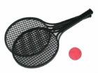 Soft tenis set - černé rakety s míčkem