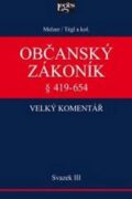 Občanský zákoník Velký komentář § 419-654 - Svazek III Věci a právní skutečnosti