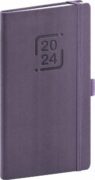 Diář 2024: Catanella - fialový, kapesní, 9 × 15,5 cm