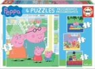 Puzzle Prasátko Pepina 4v1