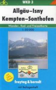 WKD 3 Allgäu, Isny, Kempten, Sont 1:50 000 / turistická mapa
