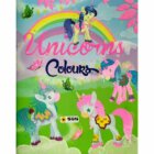 Unicorns - colours - Zábavné omalovány zelené
