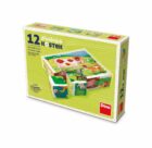 Dřevěné kostky Na farmě – 12 kostek