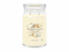 YANKEE CANDLE Soft Wool & Amber svíčka 567g / 2 knoty (Signature velký)