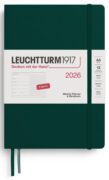 Weekly Planner & Notebook 2026 Medium (A5) Forest Green - tečkovaný
