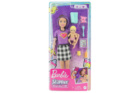 Barbie Chůva + miminko/doplňky - fialové tričko
