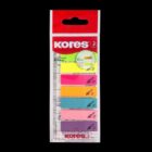 Samolepící neonové záložky Index Strips "Podepiš zde" na pravítku 45x12 mm / 8 barev / 25 lístků á b