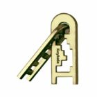 Mini Huzzle Cast - Keyhole gold