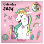 Poznámkový kalendář Šťastní jednorožci 2024 - nástěnný kalendář